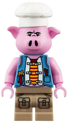 Pigsy - Medium Blue Vest, Dark Tan Medium Legs with Pockets (mk011)