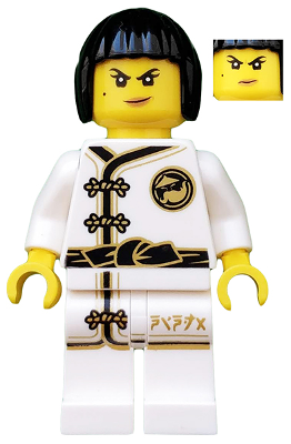 Nya - White Wu-Cru Training Gi, Black Bob Cut Hair (njo0430)