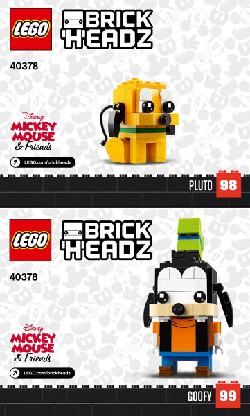 40378 Goofy & Pluto (Certified) LEGO BrickHeadz