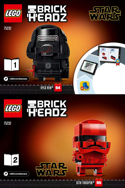 75232 Kylo Ren & Sith Trooper (Certified) LEGO BrickHeadz