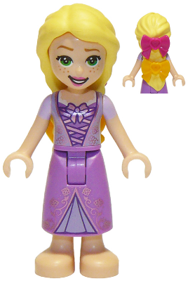 Rapunzel - Mini Doll, Bright Light Orange and Magenta Bows (dp103)