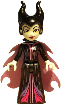 Maleficent - Mini Doll, Lavender Eye Shadow, Magenta Lips, Medium Lavender Cape (dis181)