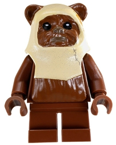 Paploo (Ewok) - Reddish Brown Head with Tan Hood Pattern (sw0238)