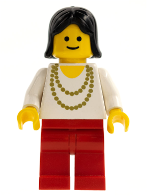Necklace Gold - Red Legs, Black Female Hair (ncklc012)