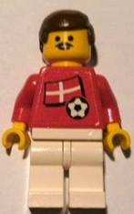 Soccer Player - Danish Player 1, Danish Flag Torso Sticker on Front, Black Number Sticker on Back (specify number in listing) (soc018s01)