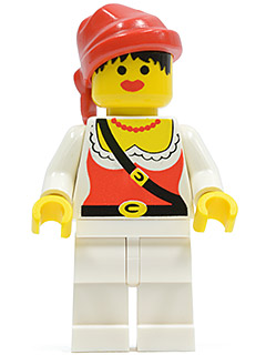 Pirate Female, White Legs, Red Bandana (pi058)
