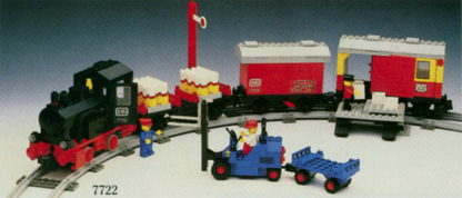 7722 Steam Cargo Train, battery (Used) LEGO Trains