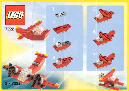 7222 Red Helicopter (Certified) LEGO Designer