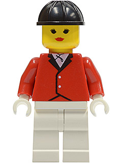 Red Riding Jacket - White Legs, Black Construction Helmet (par012)