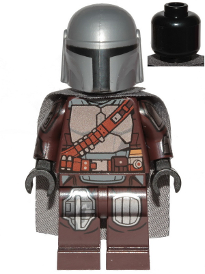 The Mandalorian / Din Djarin / 'Mando' - Silver Beskar Armor, Cape, Plain Head (sw1135)