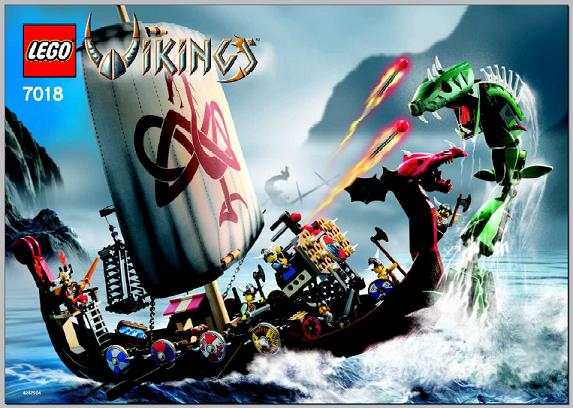7018 Viking Ship challenges the Midgard Serpent (Certified) LEGO Vikings