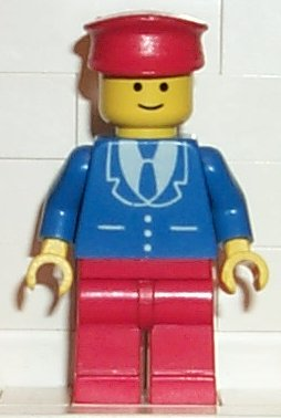 Suit with 3 Buttons Blue - Red Legs, Red Hat (trn098)