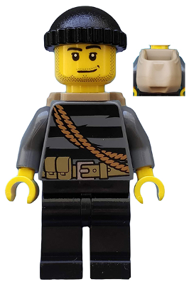 Police - City Burglar, Knit Cap and Open Backpack (cty0501)