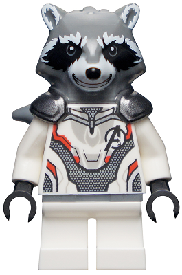 Rocket Raccoon - White Jumpsuit, Dark Bluish Gray Head (sh0569)
