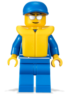 Octan - Blue Oil, Blue Legs, Life Jacket, Blue Short Bill Cap (oct056)