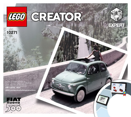 10271 Fiat 500 (Bright Light Yellow Edition) (Used) LEGO Creator Expert