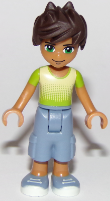 Friends Liam - Sand Blue Long Shorts, Lime and Yellow T-Shirt (frnd0275)
