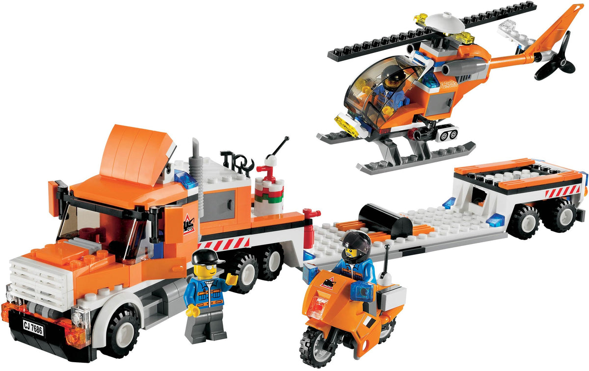 7686 Helicopter Transporter (Used) LEGO City