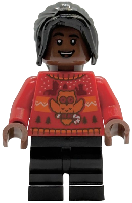 Angelina Johnson - Red Holiday Sweater, Black Medium Legs (hp593)