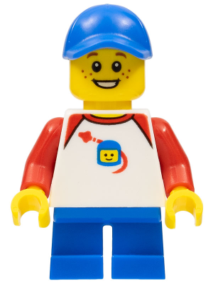 Boy - Classic Space Shirt with Red Sleeves, Blue Short Legs, Blue Cap (twn302)