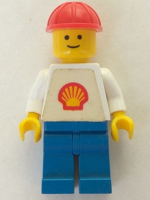 Shell - Classic - Blue Legs, Red Construction Helmet (Torso with Trapezoid Sticker) (shell014)