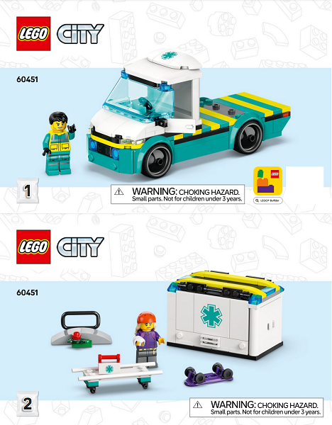60451 Emergency Ambulance (Certified) LEGO City