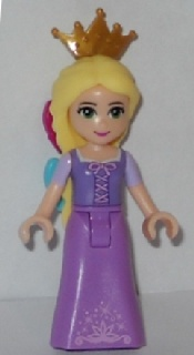 Rapunzel - Mini Doll, Magenta and Medium Azure Bows, Pearl Gold Tiara (dp006)
