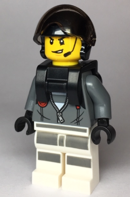 Sky Police - Jail Prisoner Jacket over Prison Stripes, Neck Bracket (for Parachute) (cty0999)
