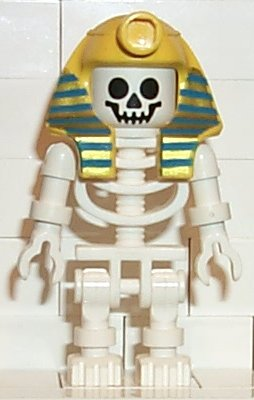 Skeleton with Standard Skull, Yellow Mummy Headdress with Pattern (gen006)