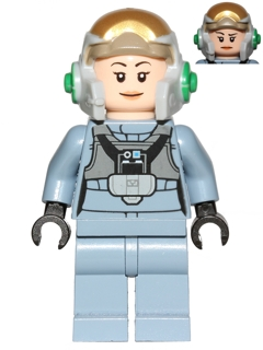 Rebel Pilot A-wing (Open Helmet, Sand Blue Jumpsuit, Female) (sw0743)