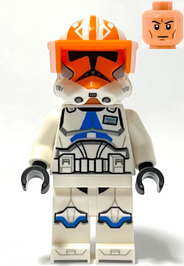Clone Captain Vaughn, 501st Legion, 332nd Company (Phase 2) - Helmet with Holes and Togruta Markings, Orange Visor (sw1277)