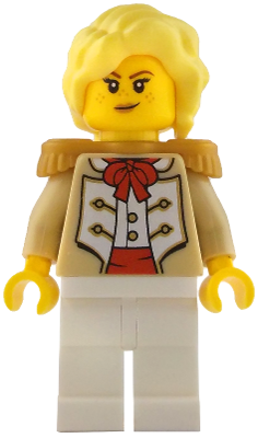 Camilla - Admiral's Daughter, Tan Coat, White Legs, Pearl Gold Epaulettes (idea228)