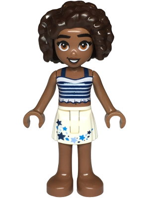 Friends Aliya - Dark Blue Top, White Skirt with Stars (frnd0764)