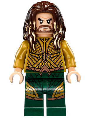 Aquaman - Dark Brown Long Hair, Dark Green Legs (sh0429)