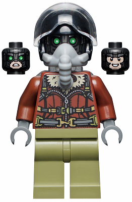 Vulture - Reddish Brown Bomber Jacket and Aviator Oxygen Mask (sh0775)