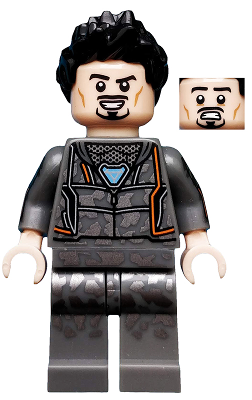 Tony Stark, Hoodie with Dark Silver Camouflage (col336)
