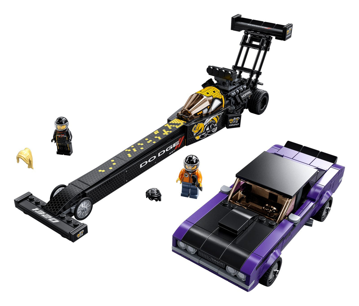 76904 Mopar Dodge//SRT Top Fuel Dragster and 1970 Dodge Challenger T/A (Retired) LEGO Speed Champions