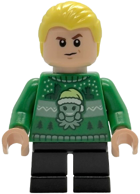Draco Malfoy - Green Holiday Sweater, Black Short Legs (hp591)