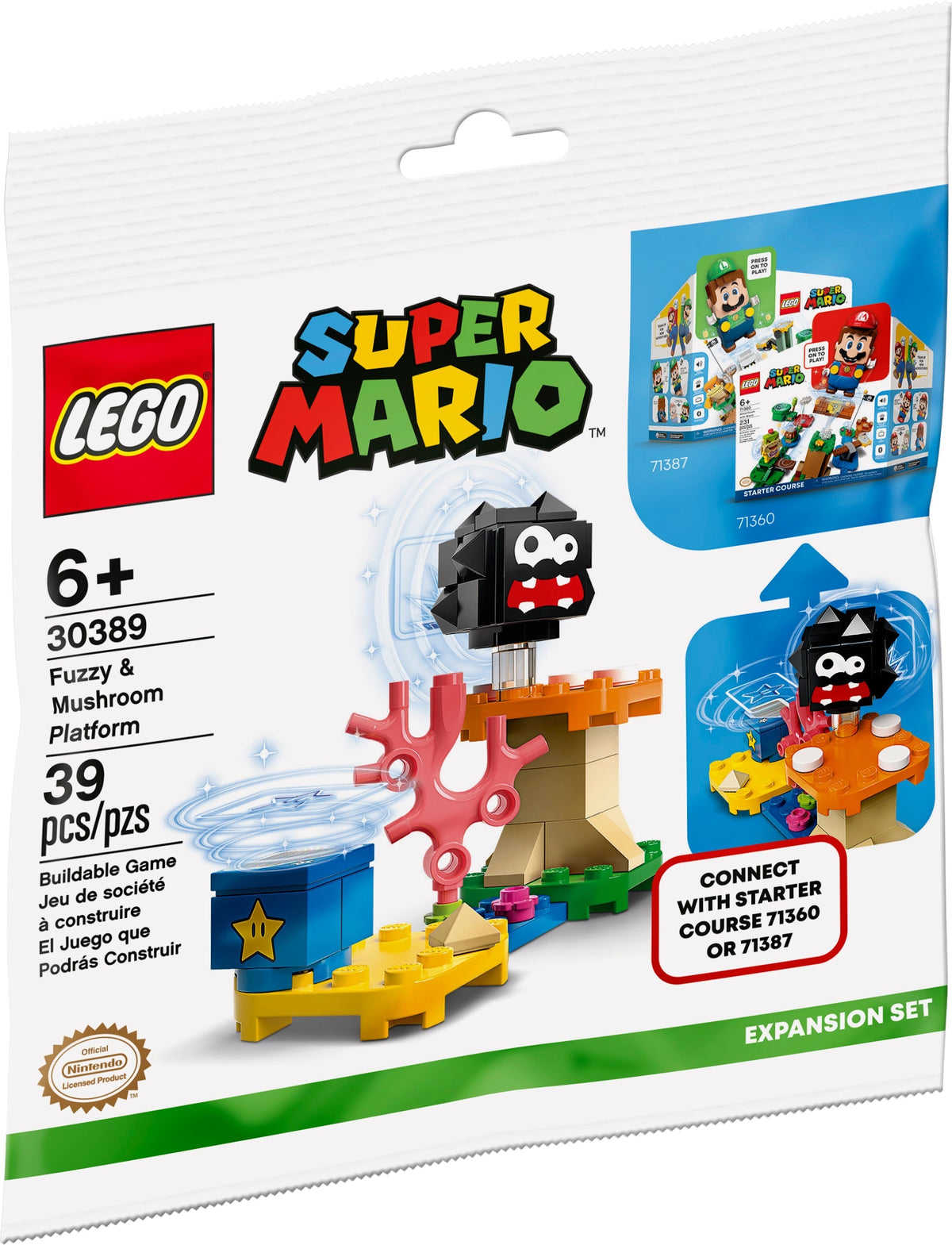 30389 Fuzzy & Mushroom Platform - Expansion Set (Retired) LEGO Super Mario