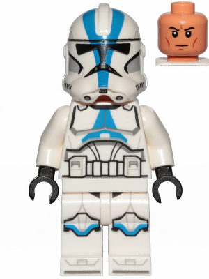 Clone Trooper, 501st Legion (Phase 2) - White Arms, Nougat Head (sw1094)