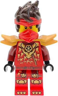 Kai - Dragons Rising, Tunic with Dragon Head, Hair, Wide Pearl Gold Shoulder Armor (njo1046)