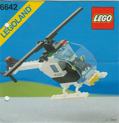 6642 Police Helicopter (Used) LEGO Town