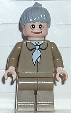 Aunt May, Dark Tan Blouse, Dark Tan Legs, Light Bluish Gray Ponytail Hair (spd024)