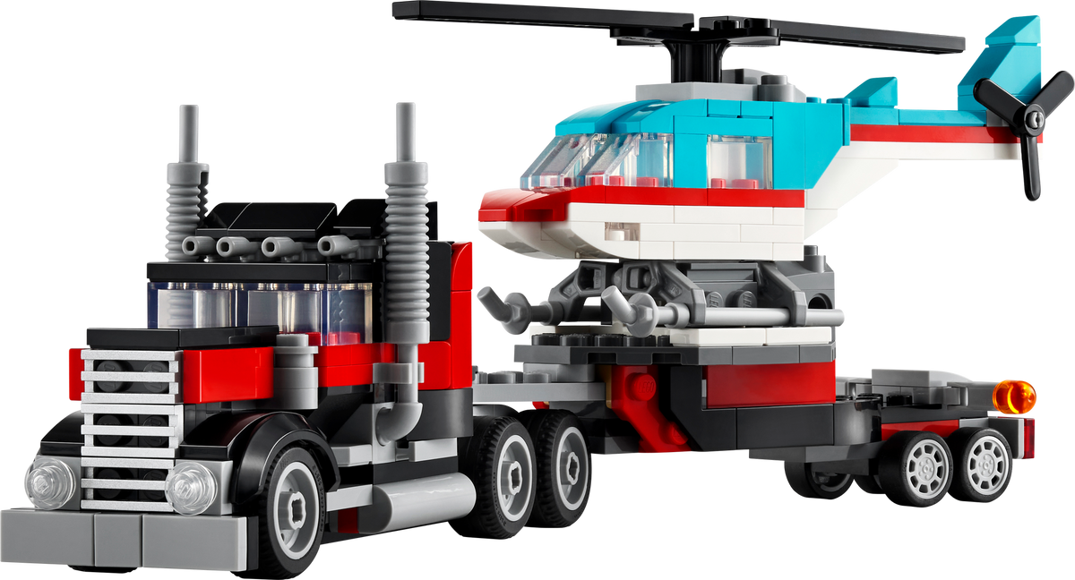 31146 Flatbed Truck with Helicopter (Retired) LEGO Creator
