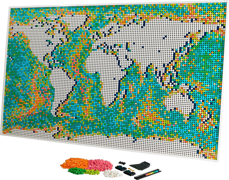 31203 World Map (Retired) LEGO Art