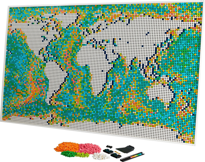 31203 World Map (Retired) LEGO Art