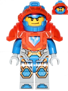 Clay Moorington - Blue Helmet, Trans-Neon Orange Visor and Armor (nex073)