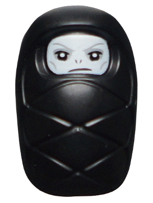 Baby / Infant - with Stud Holder on Back with White Evil Face Pattern (hp194)