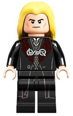 Lucius Malfoy - Black Robe, Bright Light Yellow Hair, Printed Legs (hp255)