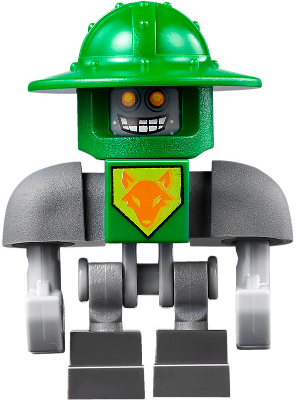 Aaron Bot - Dark Bluish Gray Shoulders, Green Helmet (nex103)